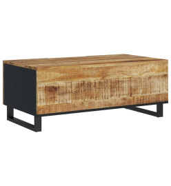 Table basse 100x54x40cm bois de manguier solide et d'ingénierie