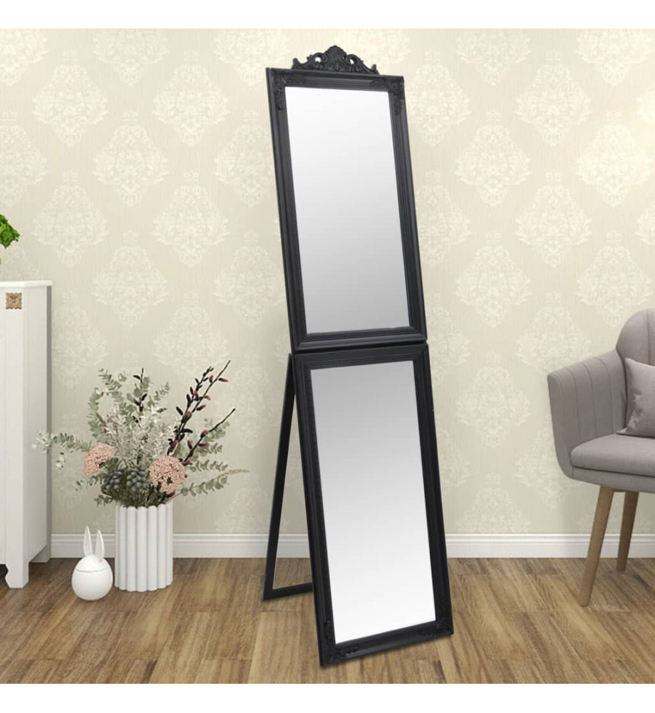 Miroir sur pied Noir 45x180 cm