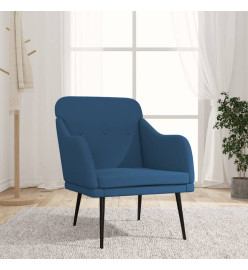 Fauteuil Bleu 63x76x80 cm Tissu