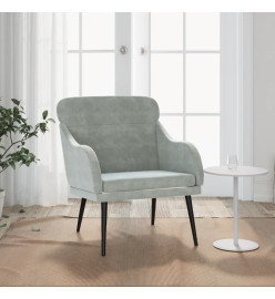 Fauteuil Gris clair 63x76x80 cm Velours