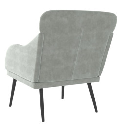 Fauteuil Gris clair 63x76x80 cm Velours