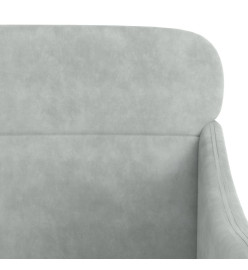 Fauteuil Gris clair 63x76x80 cm Velours