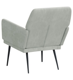 Fauteuil Gris clair 62x79x79 cm Velours