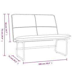 Banc Gris 100x75x76 cm Similicuir