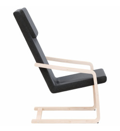 Chaise de relaxation Noir Tissu