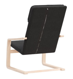 Chaise de relaxation Noir Tissu