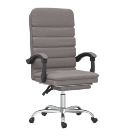 Fauteuil de massage inclinable de bureau Taupe Tissu