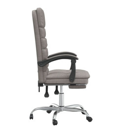 Fauteuil de massage inclinable de bureau Taupe Tissu