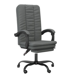 Fauteuil inclinable de bureau Gris foncé Tissu