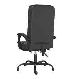 Fauteuil de massage inclinable de bureau Noir Similicuir