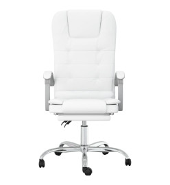 Fauteuil de massage inclinable de bureau Blanc Similicuir