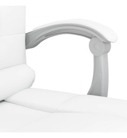 Fauteuil de massage inclinable de bureau Blanc Similicuir