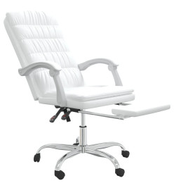 Fauteuil inclinable de bureau Blanc Similicuir