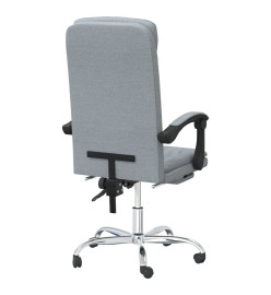 Fauteuil inclinable de bureau Gris clair Tissu