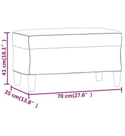 Banc Cappuccino 70x35x41 cm Similicuir