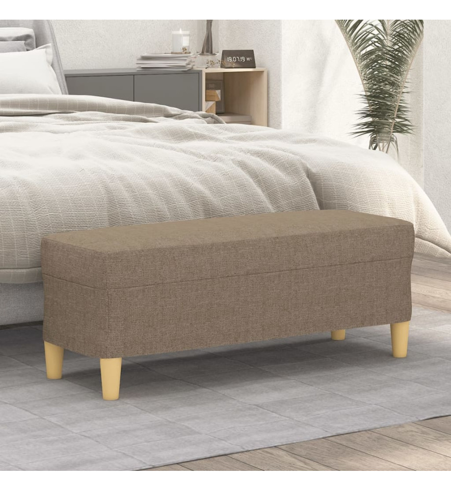 Banc Taupe 100x35x41 cm Tissu