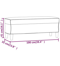 Banc Taupe 100x35x41 cm Tissu