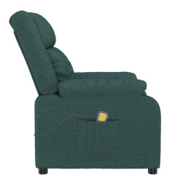 Fauteuil de massage Vert foncé Tissu