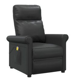 Fauteuil de massage Noir Similicuir