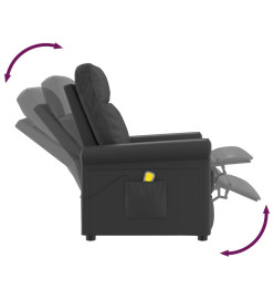 Fauteuil de massage Noir Similicuir