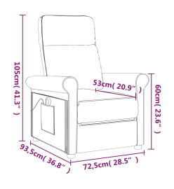 Fauteuil de massage Noir Similicuir