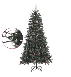 Sapin de Noël artificiel avec support Vert 210 cm PVC