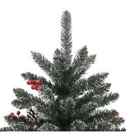 Sapin de Noël artificiel avec support Vert 210 cm PVC