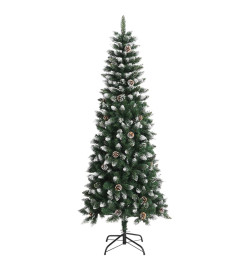 Sapin de Noël artificiel avec support Vert 210 cm PVC