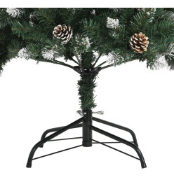 Sapin de Noël artificiel avec support Vert 210 cm PVC