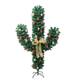 Cactus de Noël avec support et LED Vert 150 cm PVC