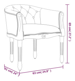 Chaise à manger Gris foncé Velours