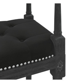 Banc Noir 110x40x70 cm Velours