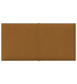 Panneaux muraux 12 pcs Marron 30x15 cm Velours 0,54 m²