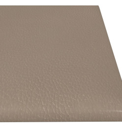 Panneaux muraux 12 pcs Cappuccino 60x15 cm Similicuir 1,08 m²