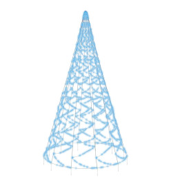 Sapin de Noël sur mât de drapeau 3000 LED Bleues 800 cm