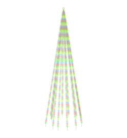 Sapin de Noël sur mât de drapeau 732 LED Colorées 500 cm