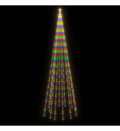 Sapin de Noël sur mât de drapeau 732 LED Colorées 500 cm