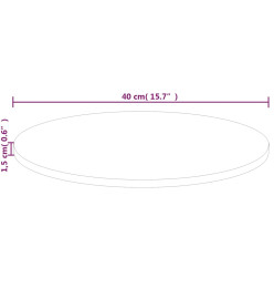 Dessus de table rond Ø40x1,5 cm Bois de chêne massif non traité