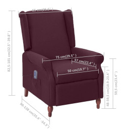 Fauteuil de massage inclinable Violet Tissu