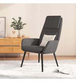 Chaise de relaxation Gris foncé Tissu