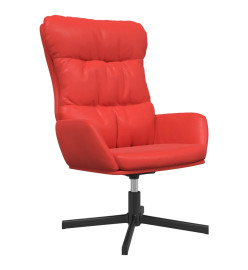 Chaise de relaxation Rouge Similicuir