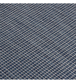 Tapis à tissage plat d'extérieur 120x170 cm Bleu