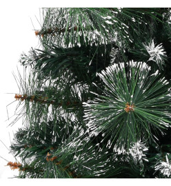 Sapin de Noël artificiel avec support Vert et blanc 90 cm PVC