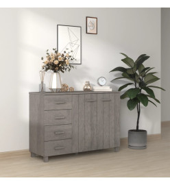 Buffet HAMAR Gris clair 113x40x80 cm Bois massif de pin