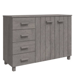 Buffet HAMAR Gris clair 113x40x80 cm Bois massif de pin