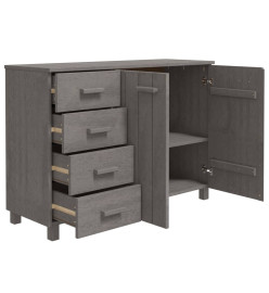 Buffet HAMAR Gris clair 113x40x80 cm Bois massif de pin