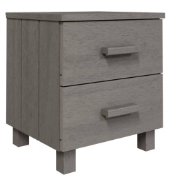 Table de chevet HAMAR Gris clair 40x35x44,5 cm Bois pin massif