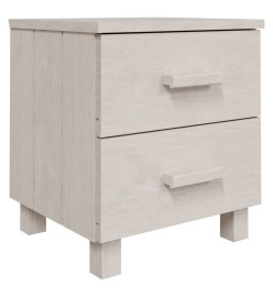 Table de chevet HAMAR Blanc 40x35x44,5 cm Bois de pin massif