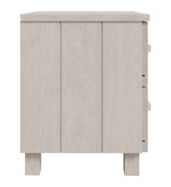 Table de chevet HAMAR Blanc 40x35x44,5 cm Bois de pin massif