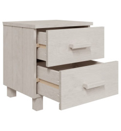 Table de chevet HAMAR Blanc 40x35x44,5 cm Bois de pin massif